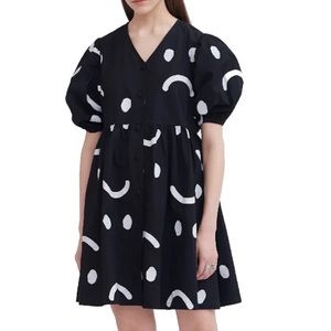 NWT Happy Sad Puff Sleeves Dress - Lazy Oaf